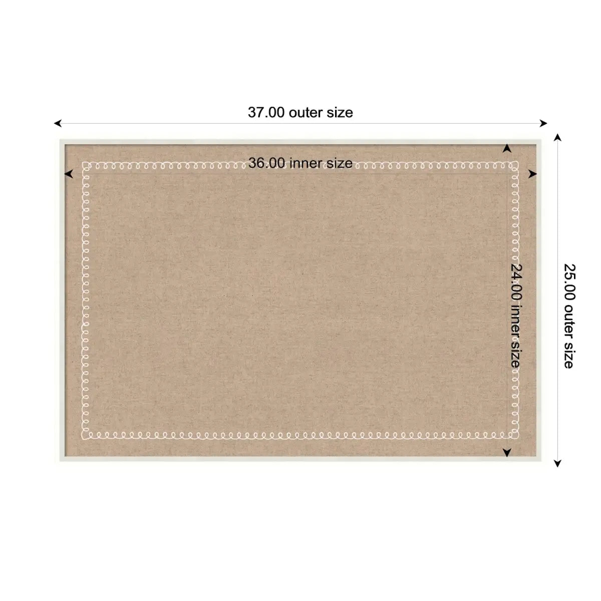 Bulletin Board - Pinboard White Scalloped Edge - kateandlaurel