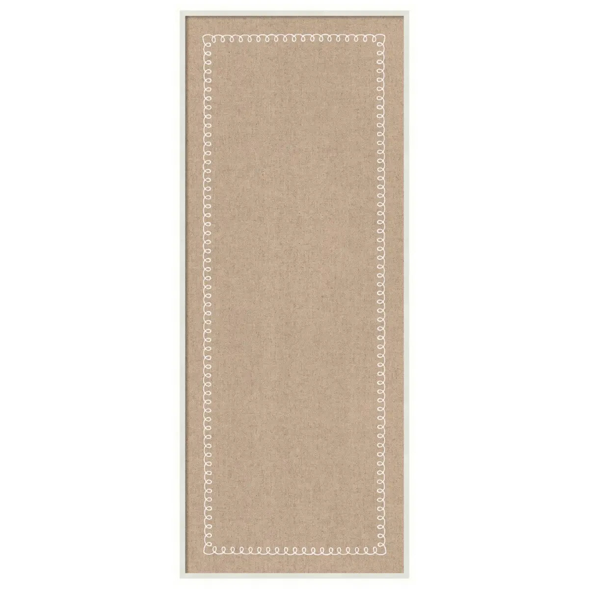 Bulletin Board - Pinboard White Scalloped Edge - Lucie White / 17x41 - kateandlaurel