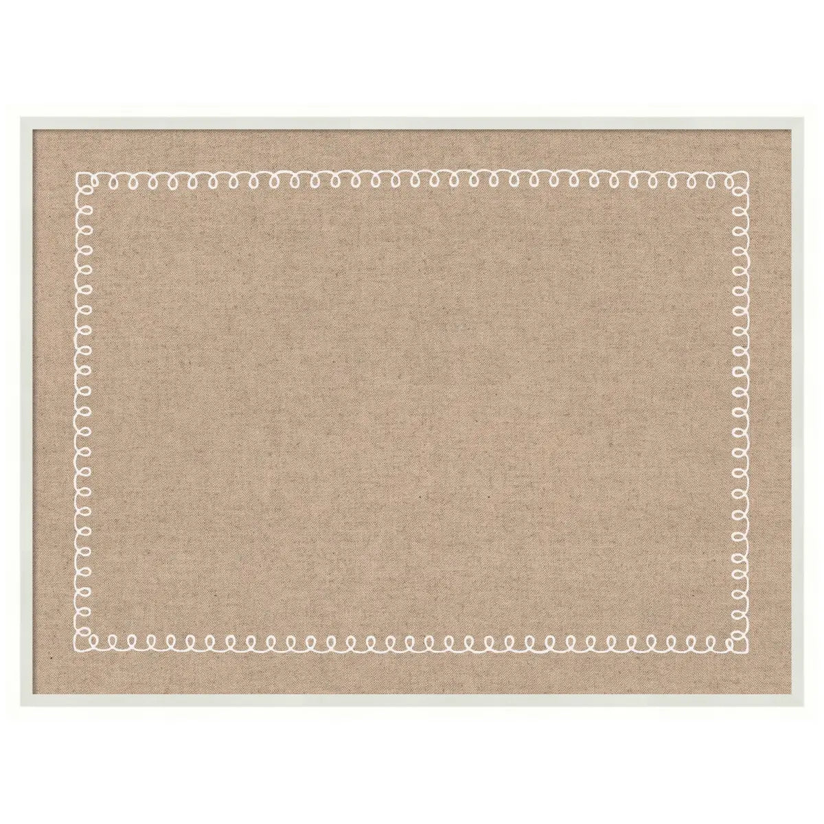 Bulletin Board - Pinboard White Scalloped Edge - Lucie White / 25x19 - kateandlaurel