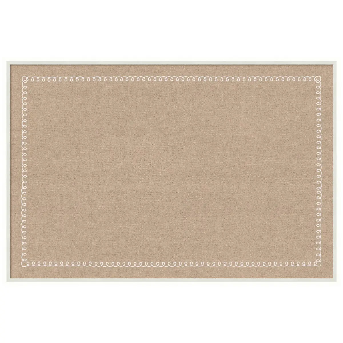 Bulletin Board - Pinboard White Scalloped Edge - Lucie White / 37x25 - kateandlaurel