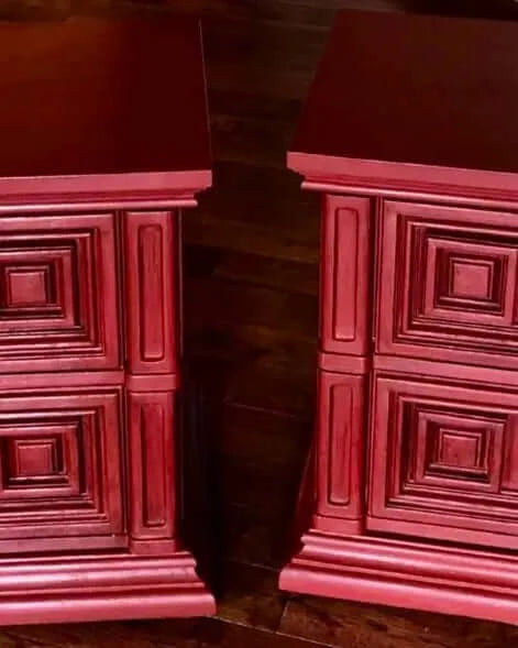 Burgundy Wine Paint on end tables