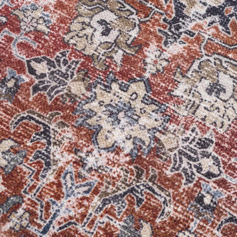 Burgundy Holi-2303 Washable Area Rug - 2’7’’x4’ Rectangle - Boutique Rugs