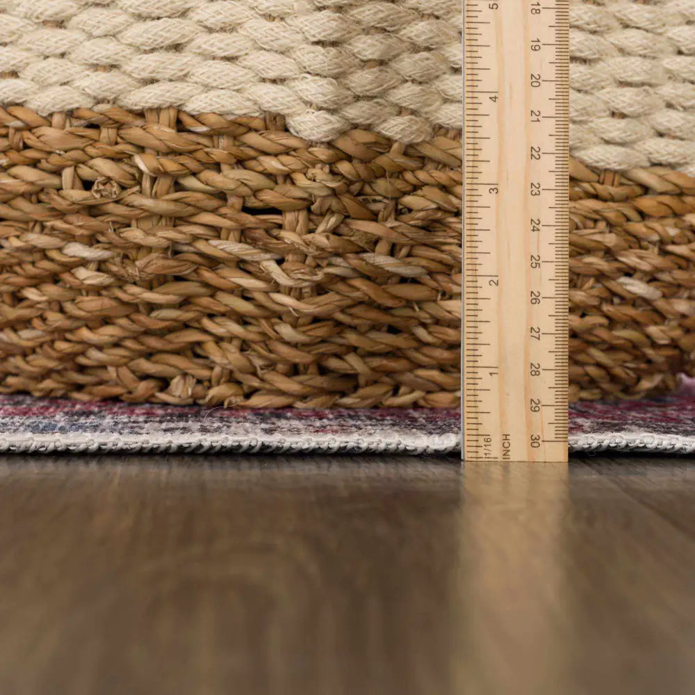 Burgundy Holi-2303 Washable Area Rug - Boutique Rugs