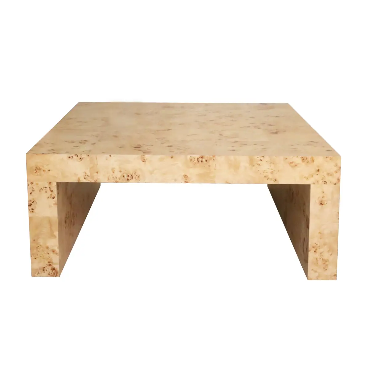 Burl Wood Modern Coffee Table - Square - Ave Home