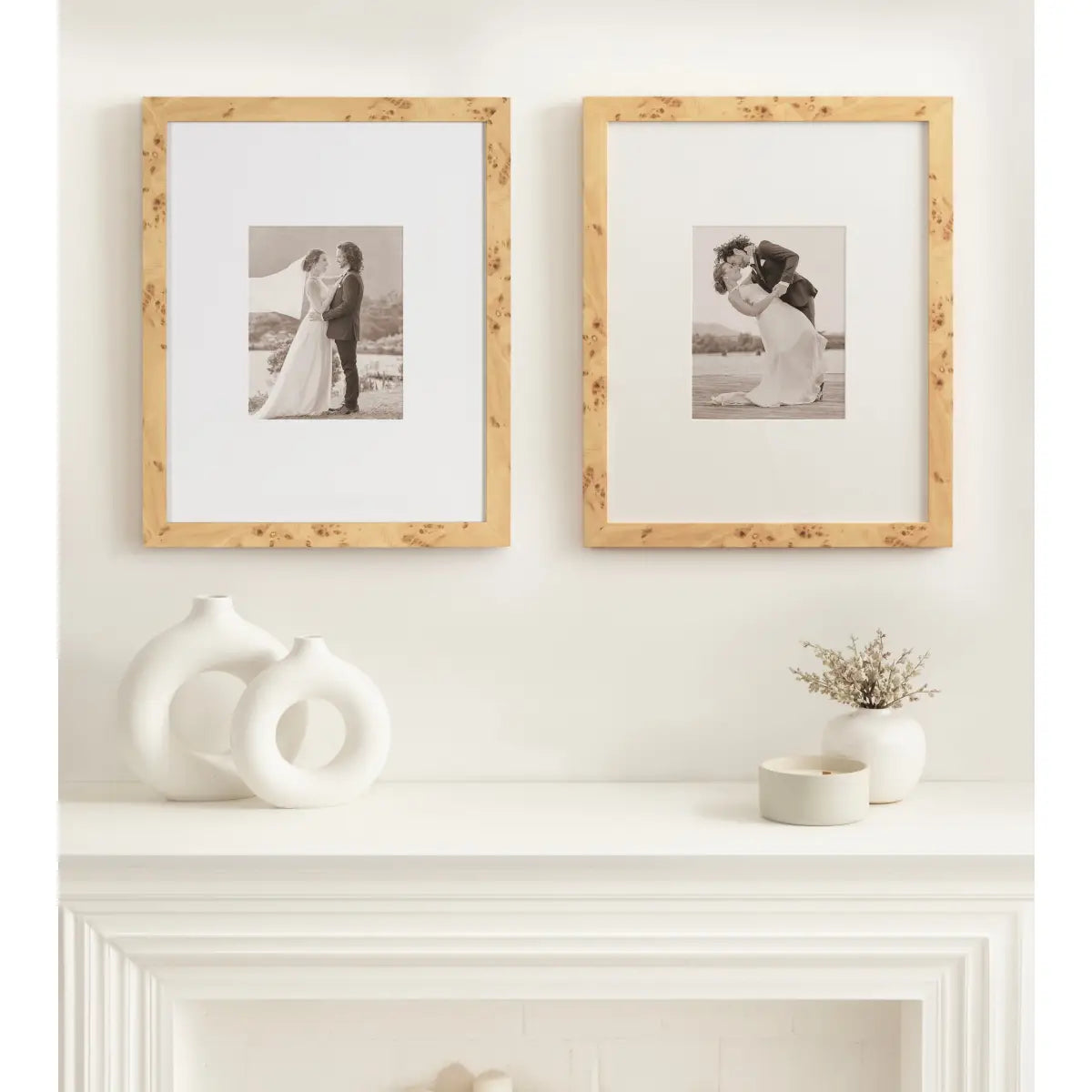 Burlock Burlwood Picture Frames - Set of 2 - Natural - kateandlaurel