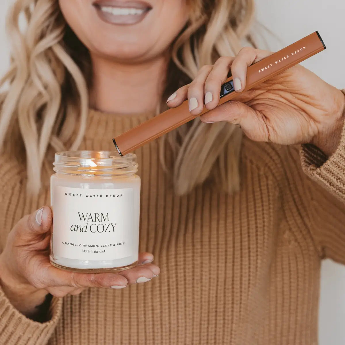 Burnt Orange Electric Lighter - Sweet Water Decor