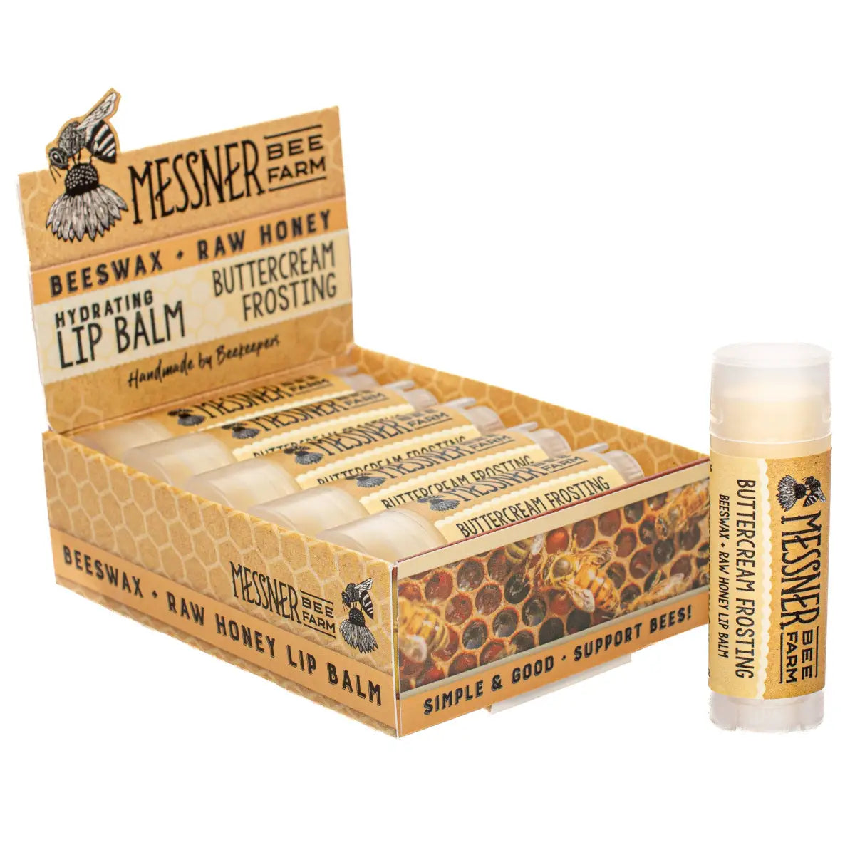 Lip Balm - Buttercream Frosting - Handmade with Beeswax - Messner Bee Farm