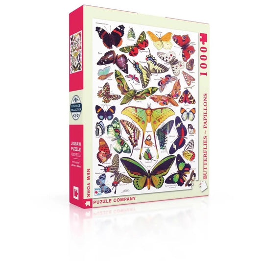 Jigsaw Puzzle - Butterflies ~ Papillons - 1000 Piece - New York Puzzle Company