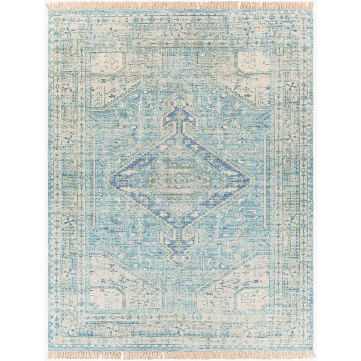 Byers Handmade Cotton Blend Aqua Rug - 2’ x 3’ Rectangle - Boutique Rugs