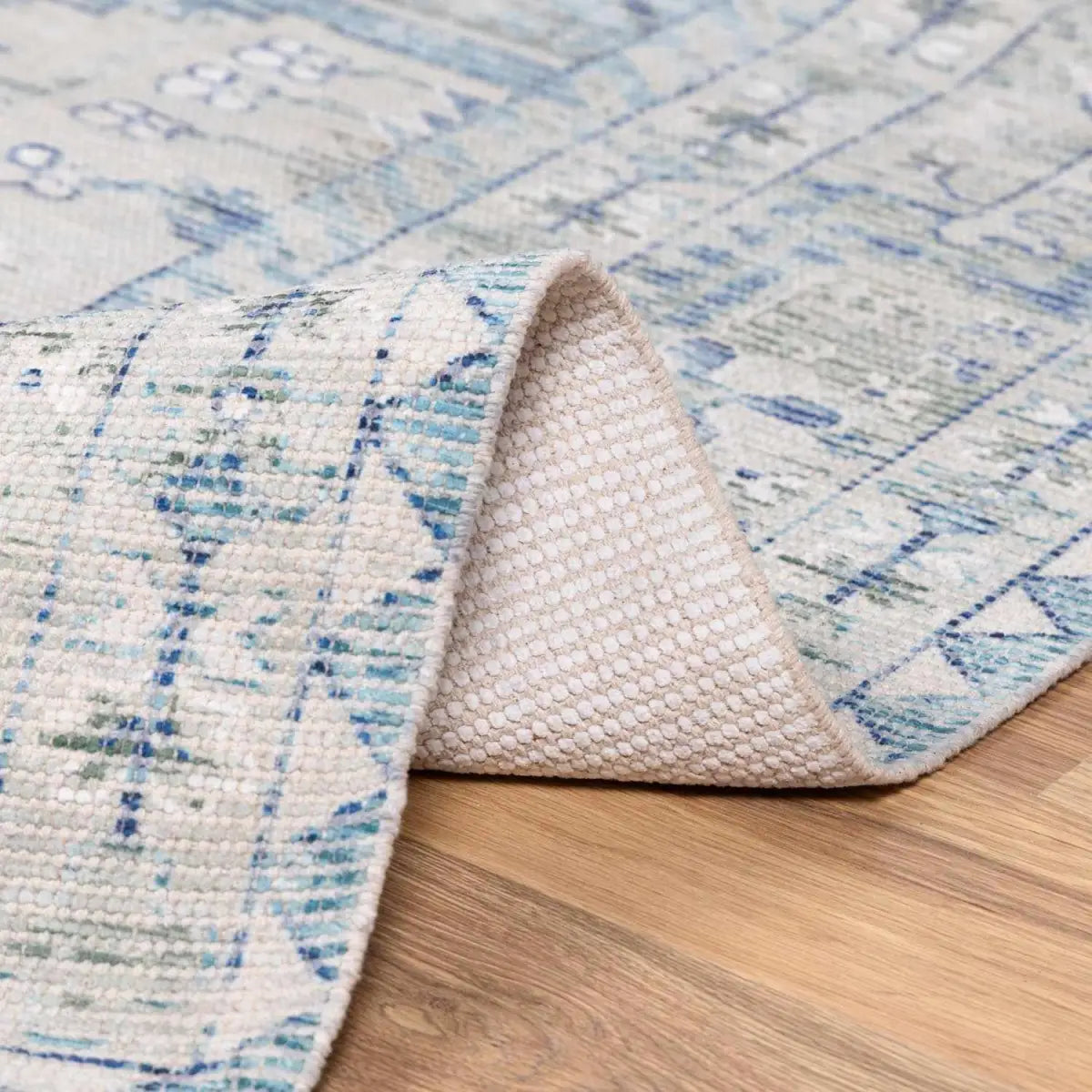 Byers Handmade Cotton Blend Aqua Rug - Boutique Rugs