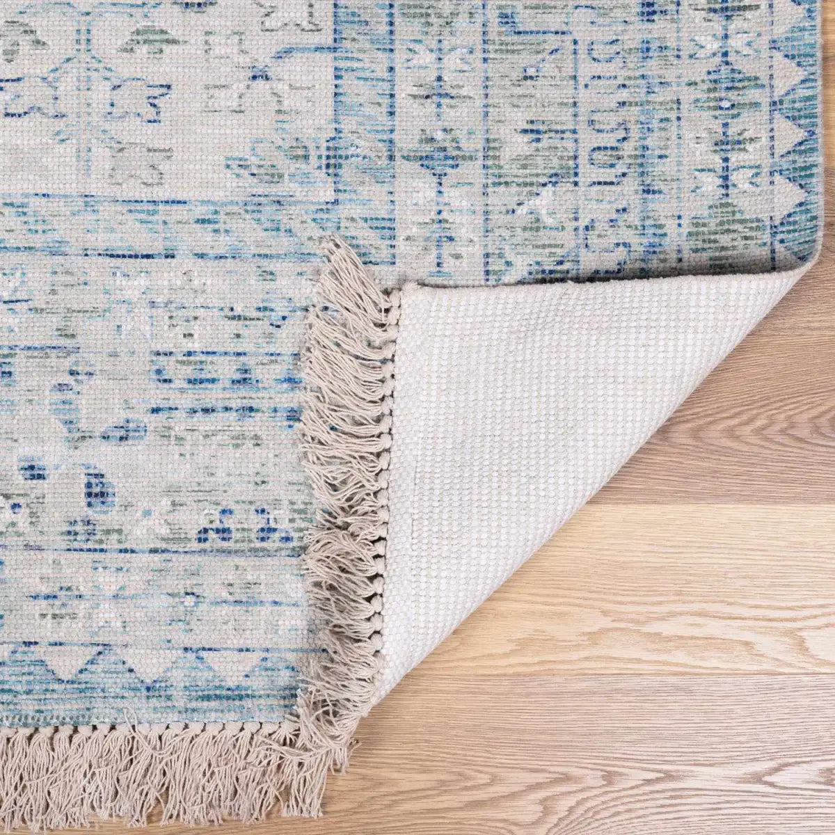 Byers Handmade Cotton Blend Aqua Rug - Boutique Rugs