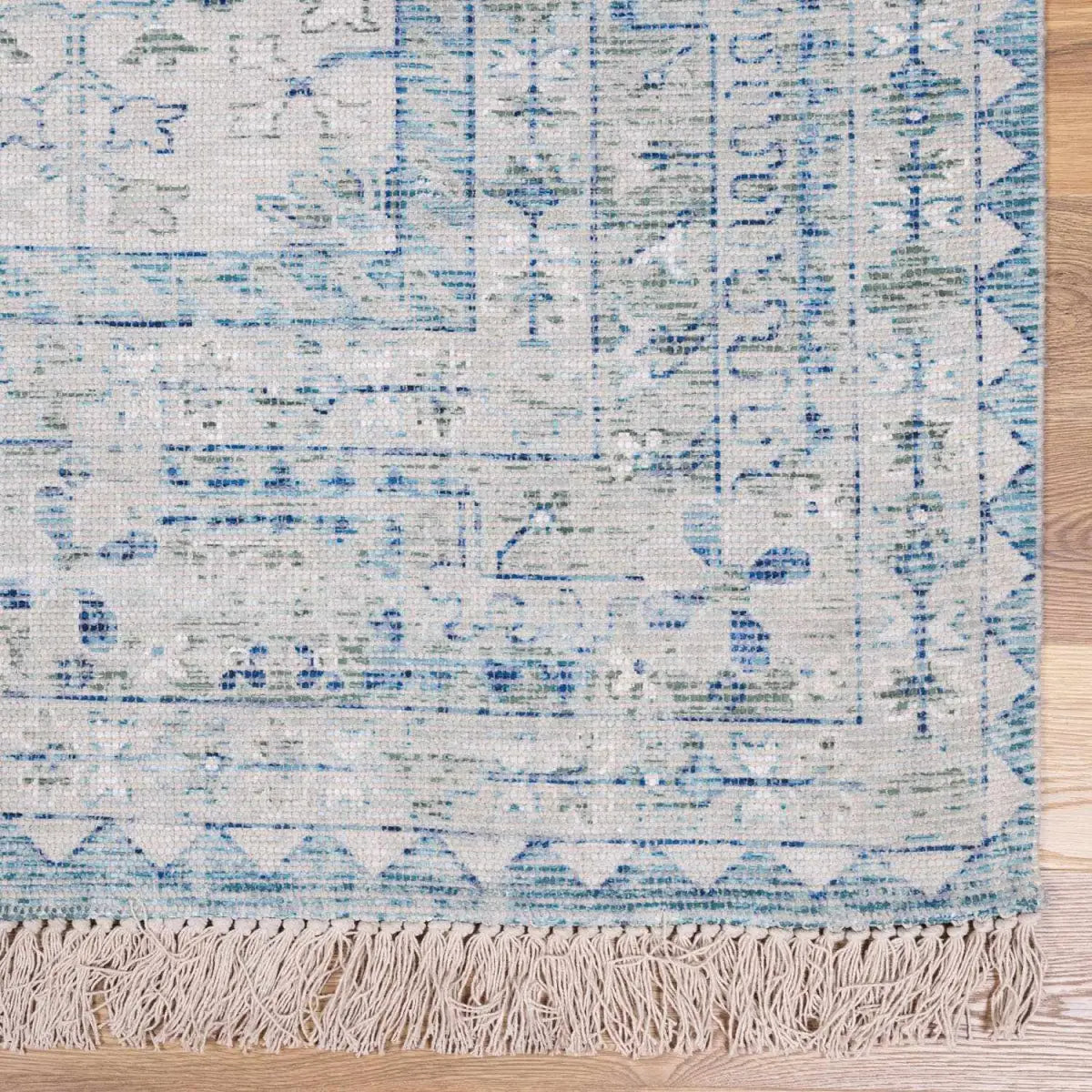 Byers Handmade Cotton Blend Aqua Rug - Boutique Rugs