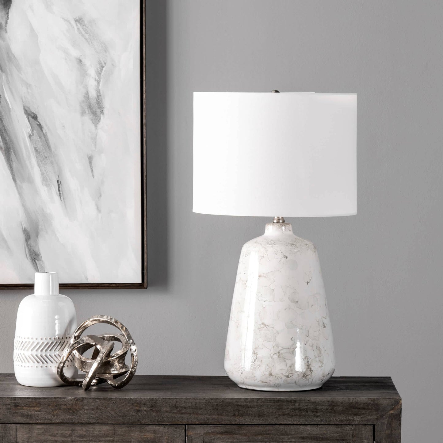 White Ceramic Table Lamp