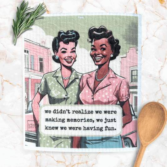 Funny Retro Swedish Dishcloth - Making Memories Having Fun
