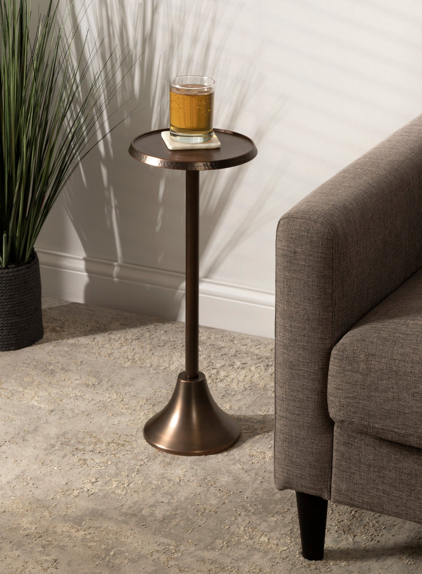 Sanzo Metal Cocktail Table or Plant Stand