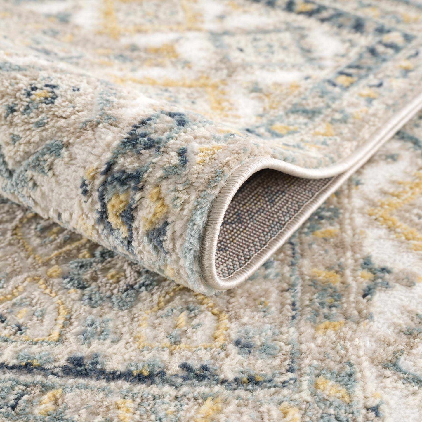 Brend Blue Medallion Area Rug - Boutique Rugs