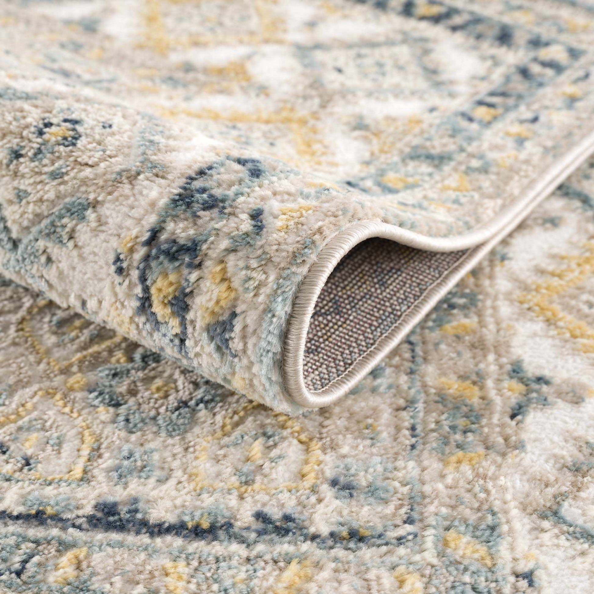 Brend Blue Medallion Area Rug - Boutique Rugs