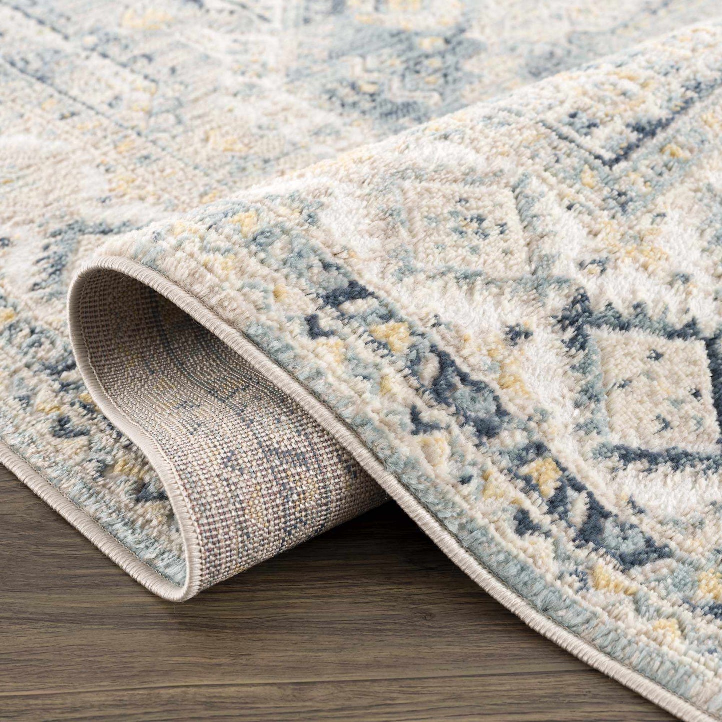 Brend Blue Medallion Area Rug - Boutique Rugs