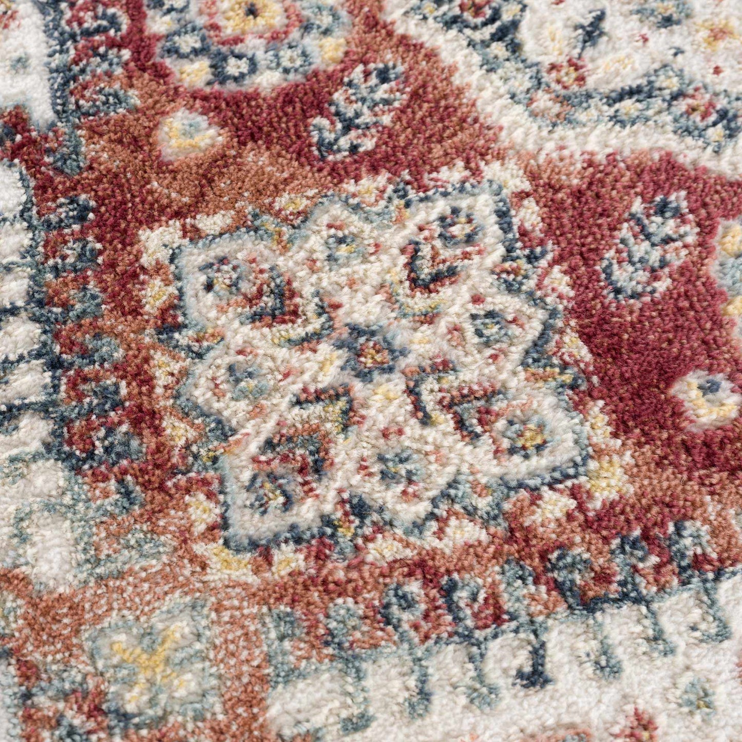 Brend Rust Medallion Area Rug - 2’ x 3’ Rectangle - Boutique Rugs