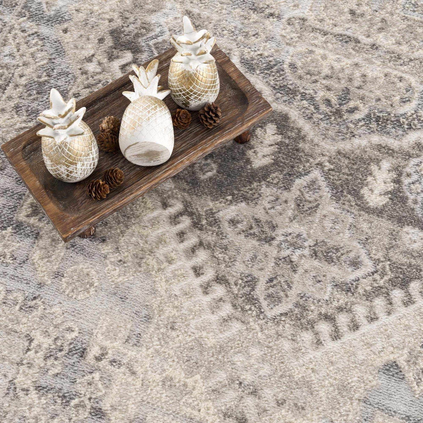 Brend Taupe Medallion Area Rug - Boutique Rugs