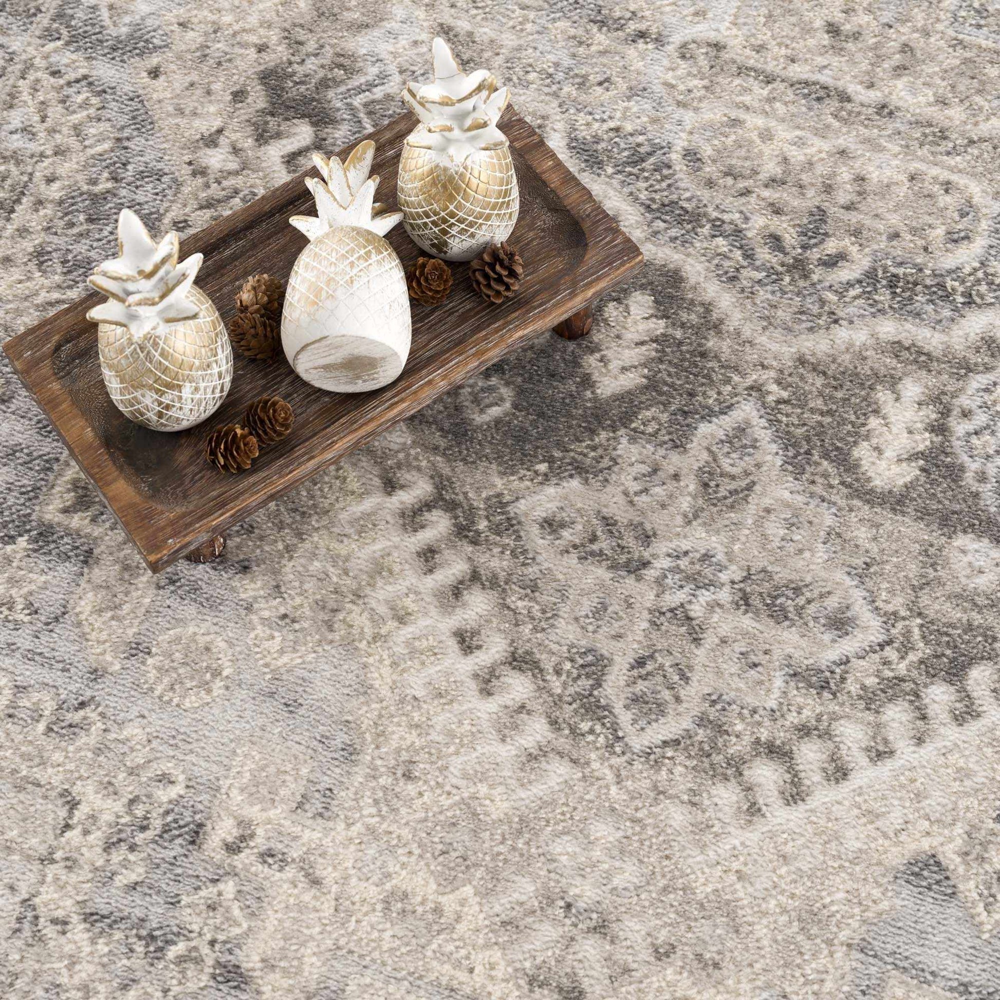 Brend Taupe Medallion Area Rug - Boutique Rugs