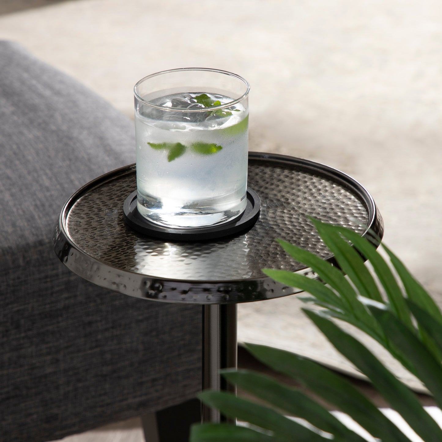 Sanzo Metal Cocktail Table or Plant Stand