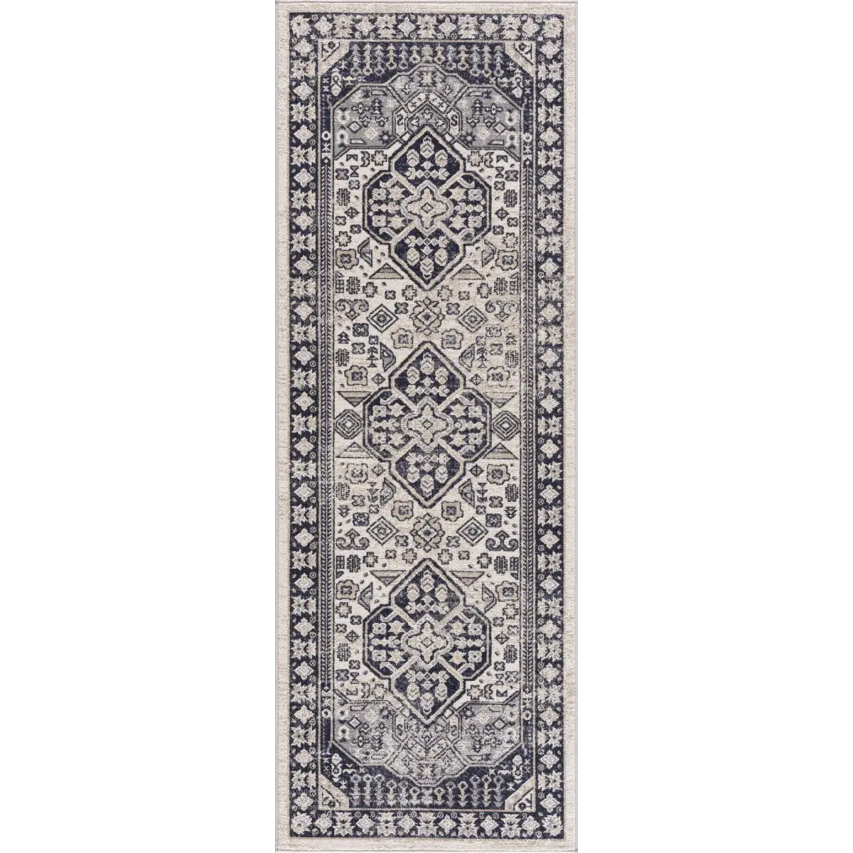 Cabacungan Cream & Gray Washable Area Rug - Boutique Rugs