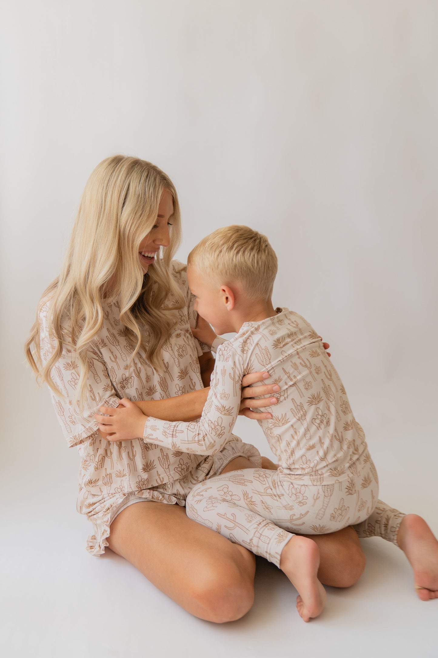 Women's Bamboo Pajama Shorts Set - Cactus