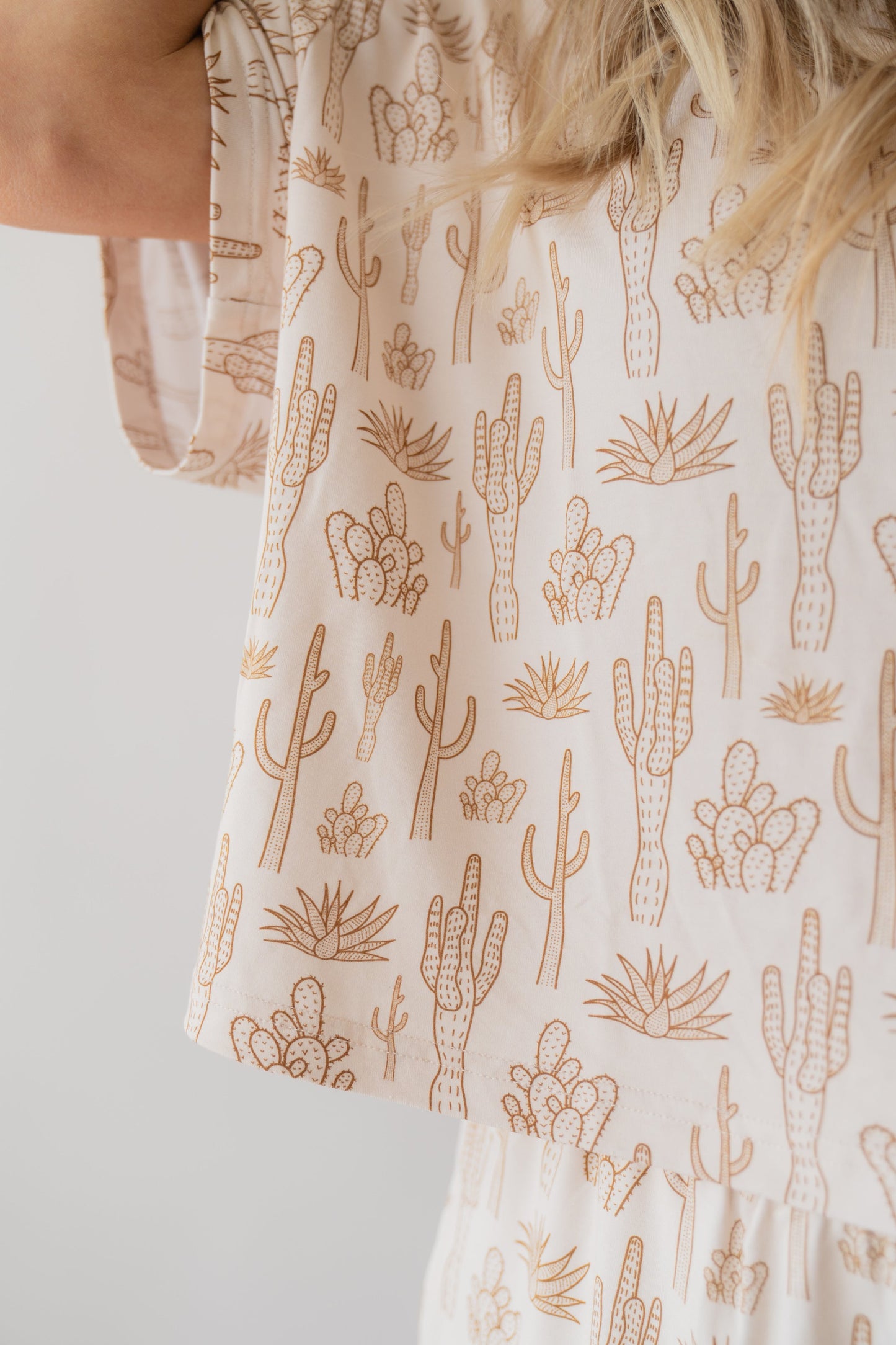 Women's Bamboo Pajama Shorts Set - Cactus