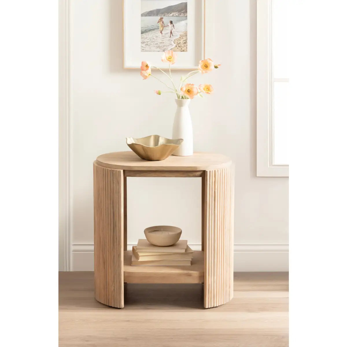 Cakora Capsule Wood Side Table - kateandlaurel