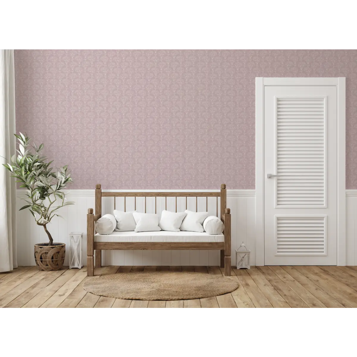 Calista Wallpaper - Subtle Flower Line Drawings - by Sabina Maria - Loomwell Home Goods