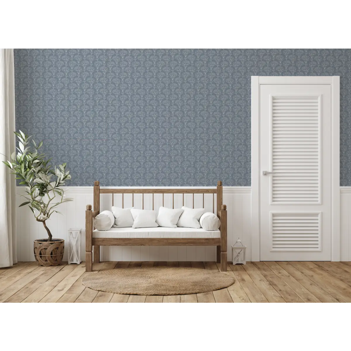 Calista Wallpaper - Subtle Flower Line Drawings - by Sabina Maria - Loomwell Home Goods
