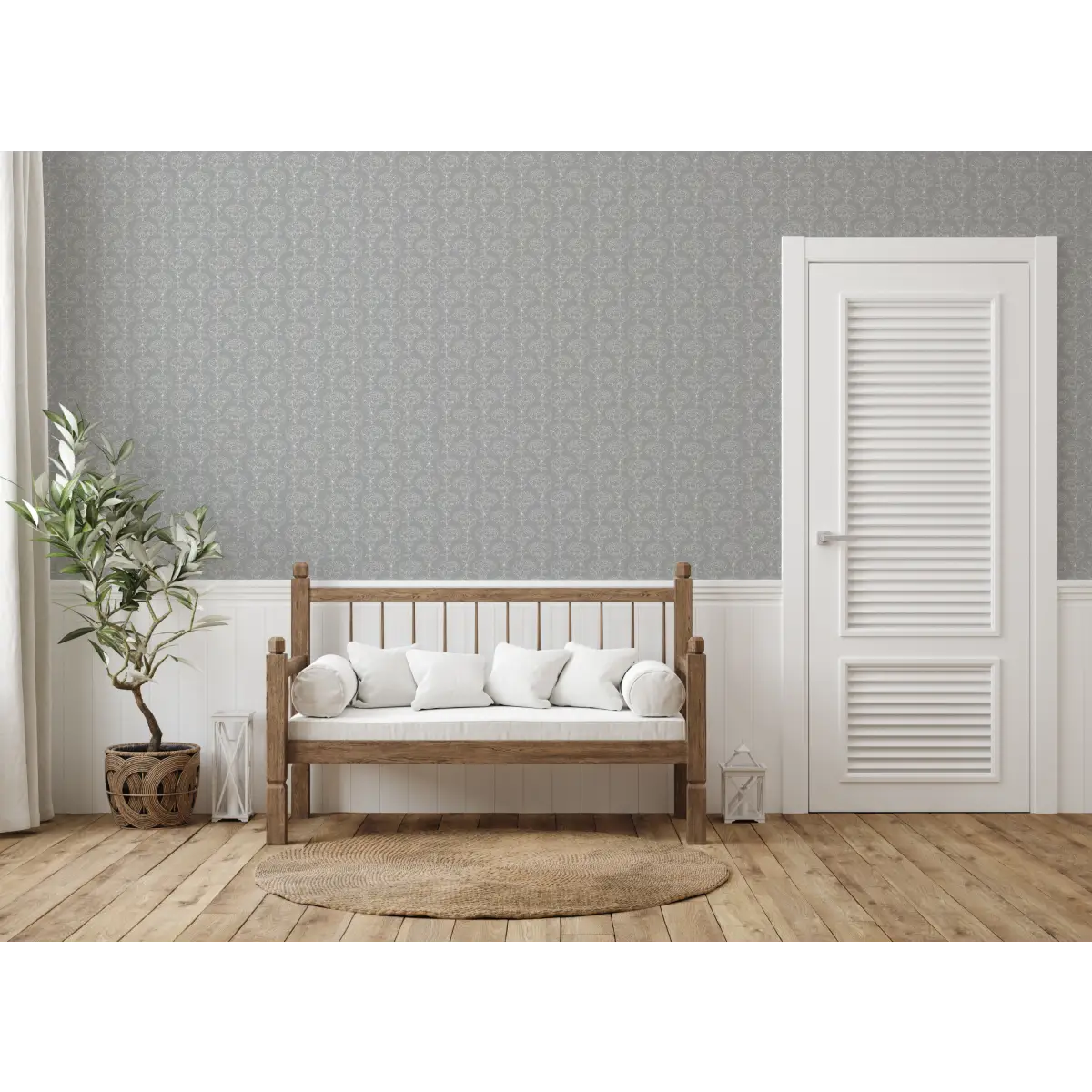 Calista Wallpaper - Subtle Flower Line Drawings - by Sabina Maria - Loomwell Home Goods