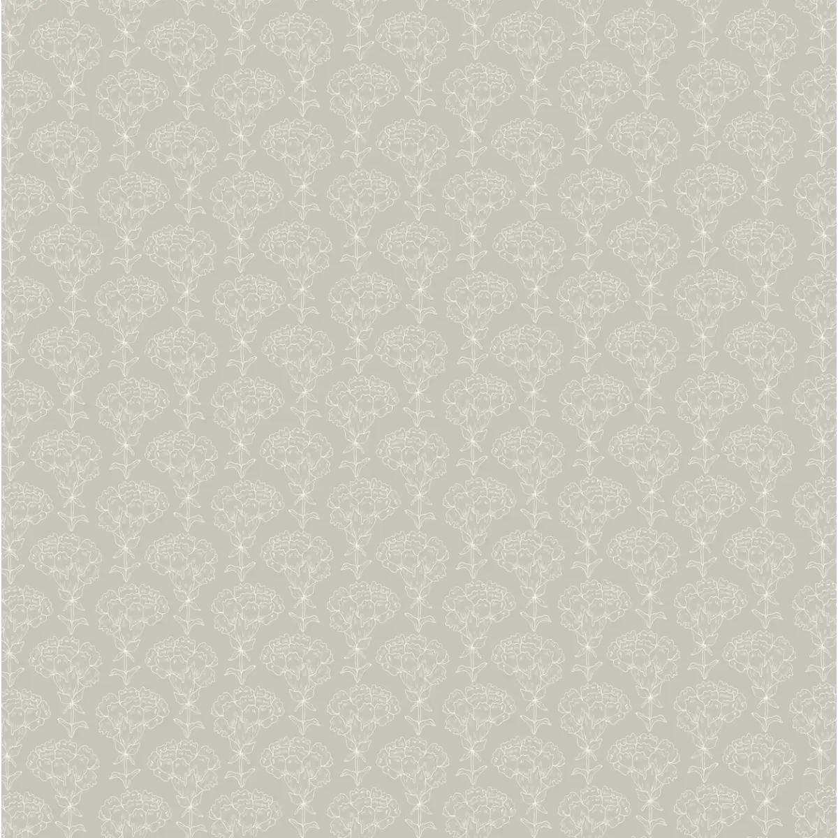 Calista Wallpaper - Subtle Flower Line Drawings - by Sabina Maria - Sample 1 foot by 1 foot / Beige - Loomwell Home