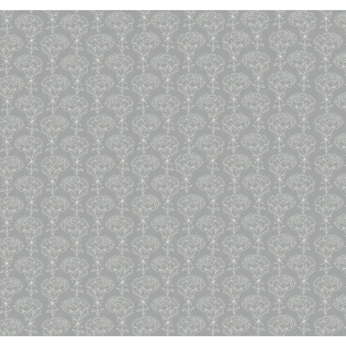 Calista Wallpaper - Subtle Flower Line Drawings - by Sabina Maria - Sample 1 foot by 1 foot / Grey - Loomwell Home Goods