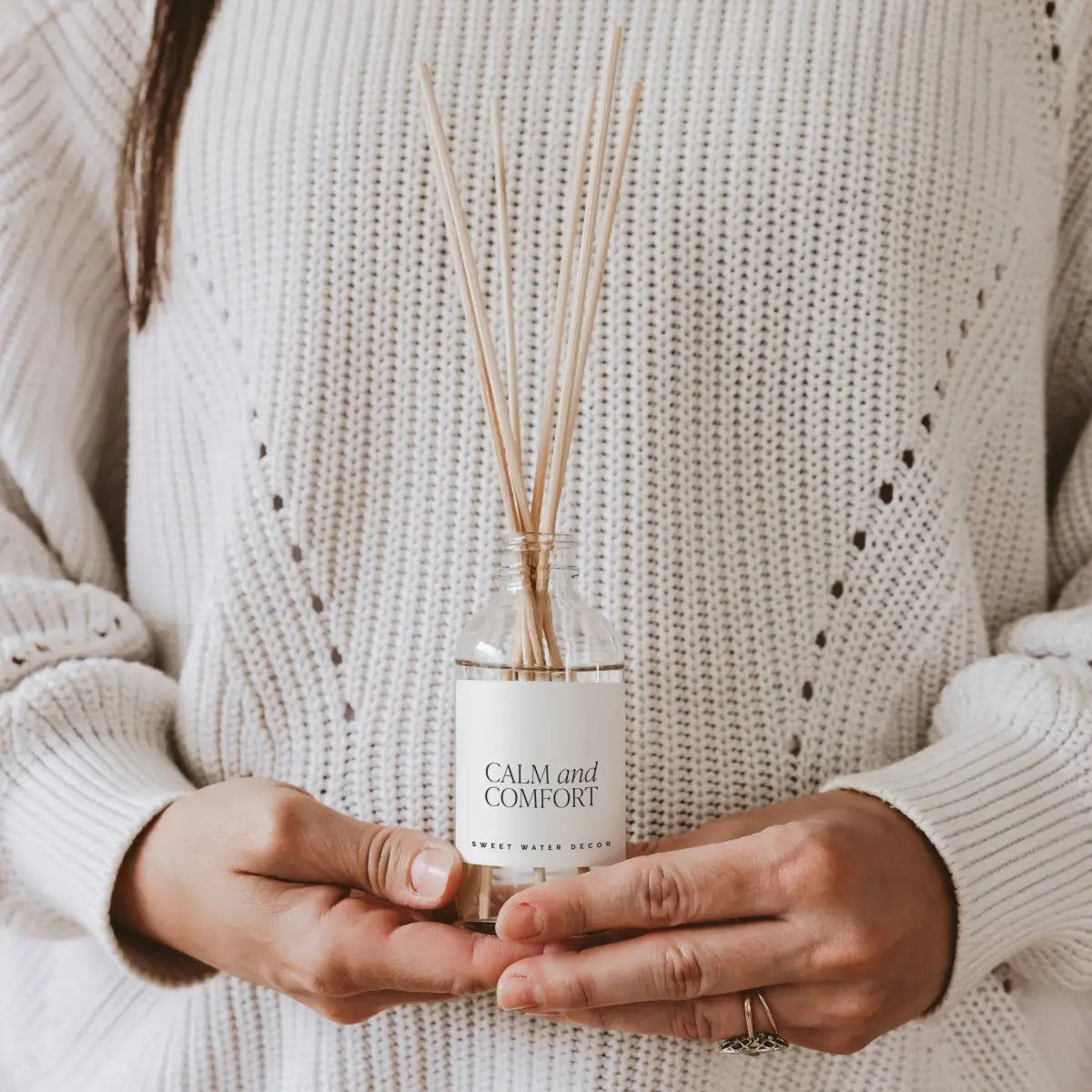 Calm and Comfort Clear Reed Diffuser - Sweet Water Decor