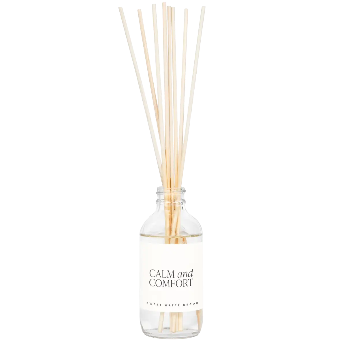 Calm and Comfort Clear Reed Diffuser - Sweet Water Decor