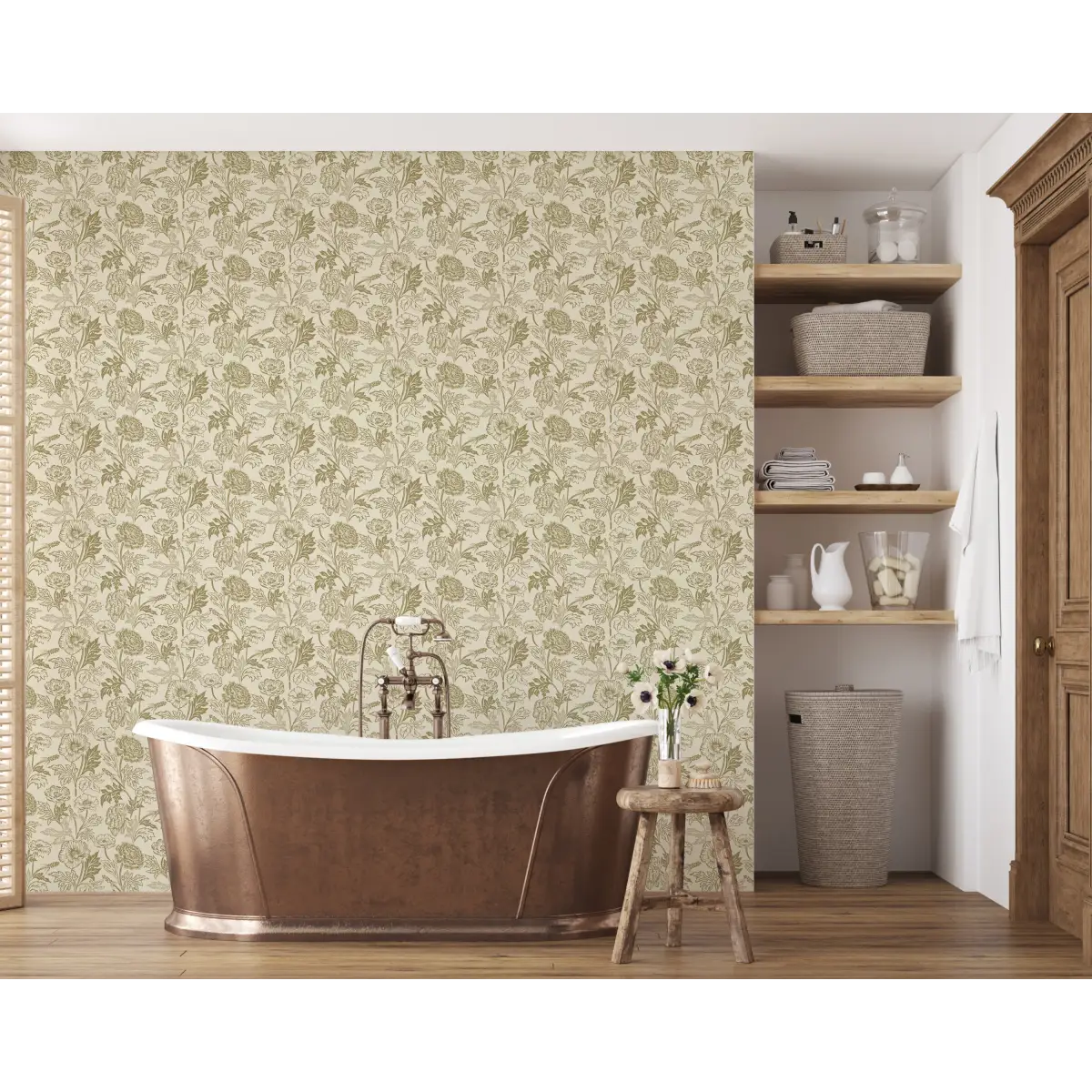 Camila Wallpaper - Poppies - by Yorkville Studio - Loomwell Home Goods