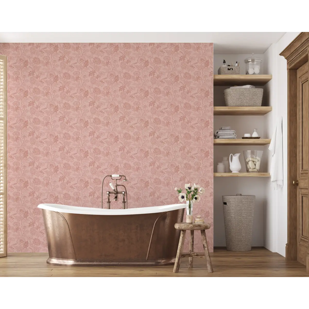 Camila Wallpaper - Poppies - by Yorkville Studio - Loomwell Home Goods