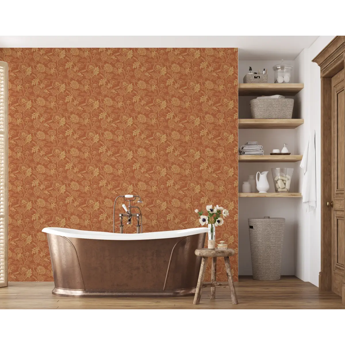 Camila Wallpaper - Poppies - by Yorkville Studio - Loomwell Home Goods