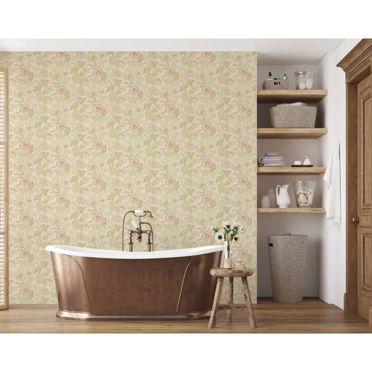 Camila Wallpaper - Poppies - by Yorkville Studio - Loomwell Home Goods
