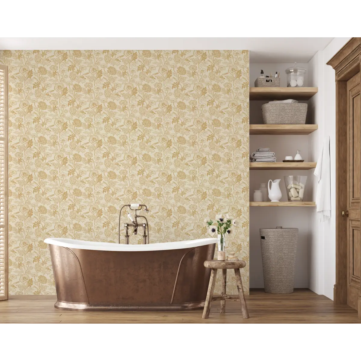 Camila Wallpaper - Poppies - by Yorkville Studio - Loomwell Home Goods