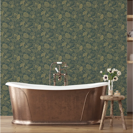 Camila Wallpaper - Poppies - by Yorkville Studio - Loomwell Home Goods