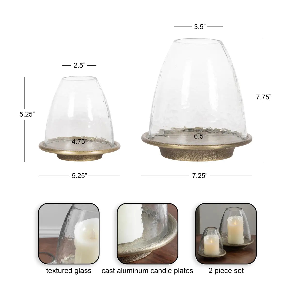 Campana Cloche Candle Holders - Set of 2 - kateandlaurel
