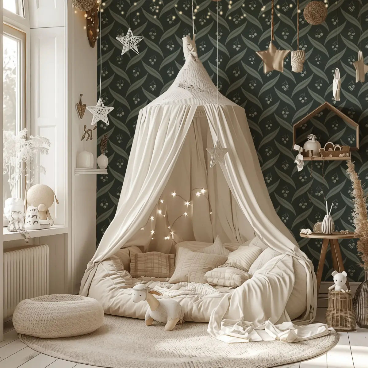 Campbell Wallpaper - Berries and Leaves - by Hufton Studio - Loomwell Home Goods