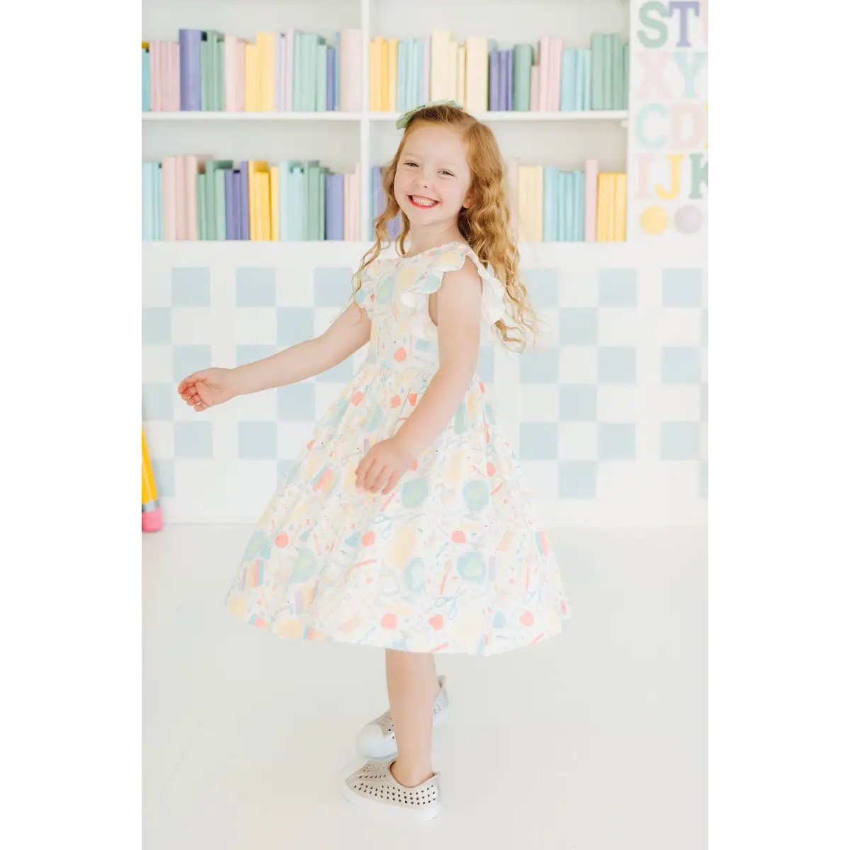 Campus Cutie Flutter Sleeve Twirl Dress - Mila & Rose ®