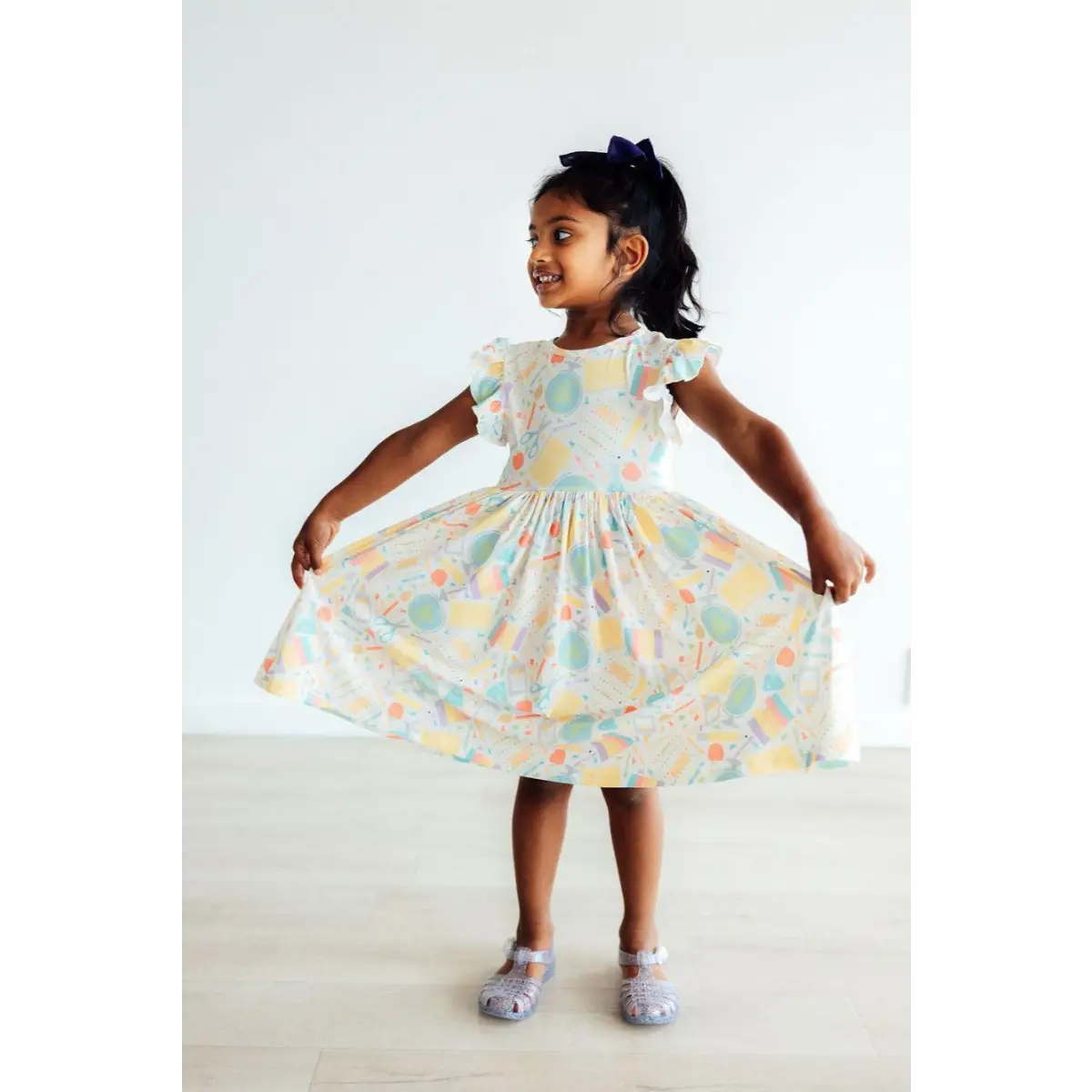 Campus Cutie Flutter Sleeve Twirl Dress - Mila & Rose ®
