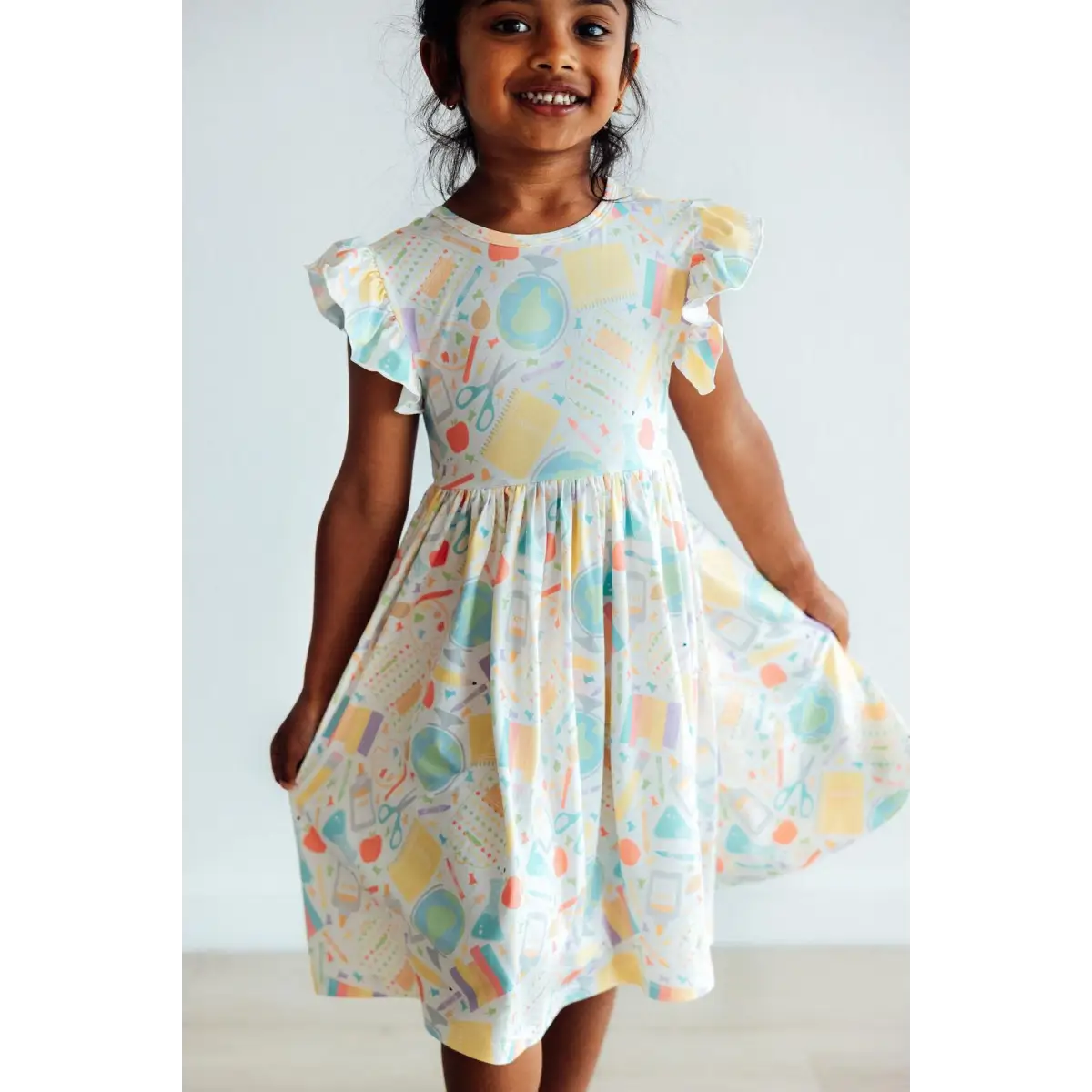 Campus Cutie Flutter Sleeve Twirl Dress - Mila & Rose ®