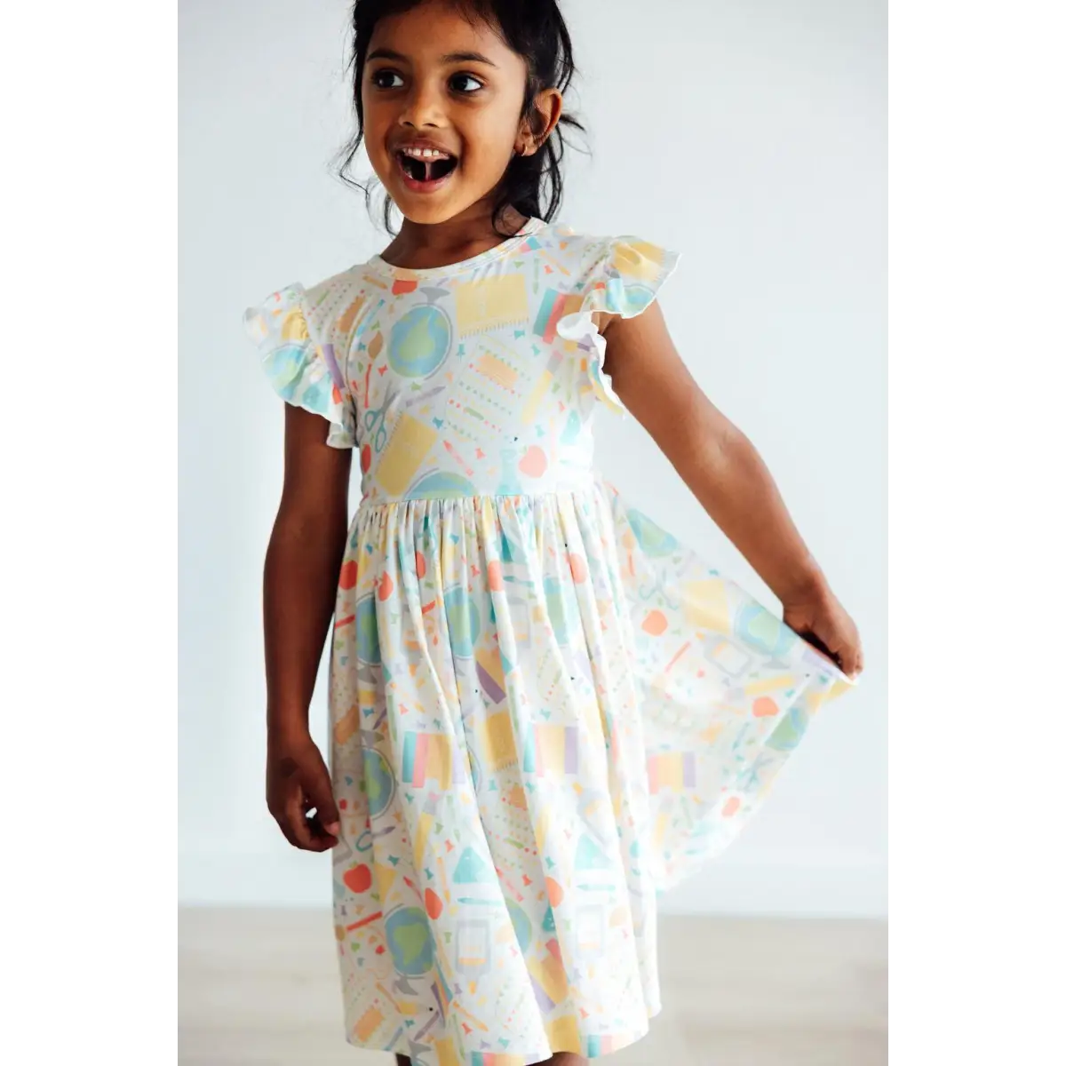 Campus Cutie Flutter Sleeve Twirl Dress - Mila & Rose ®