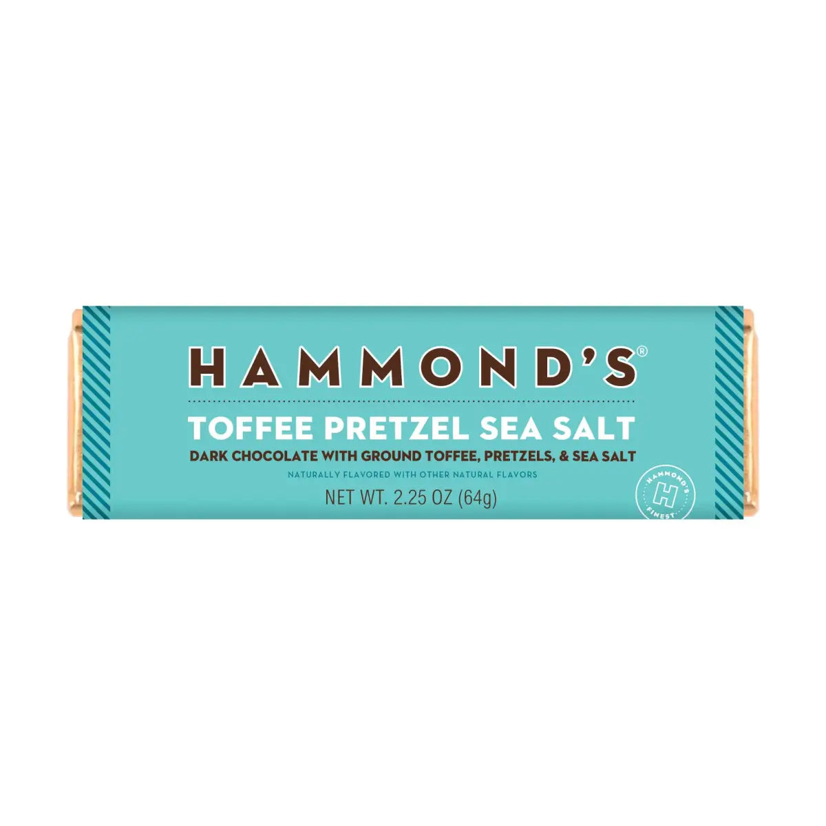 Toffee Pretzel Sea Salt - Dark Chocolate Candy Bar - Hammond’s Candies